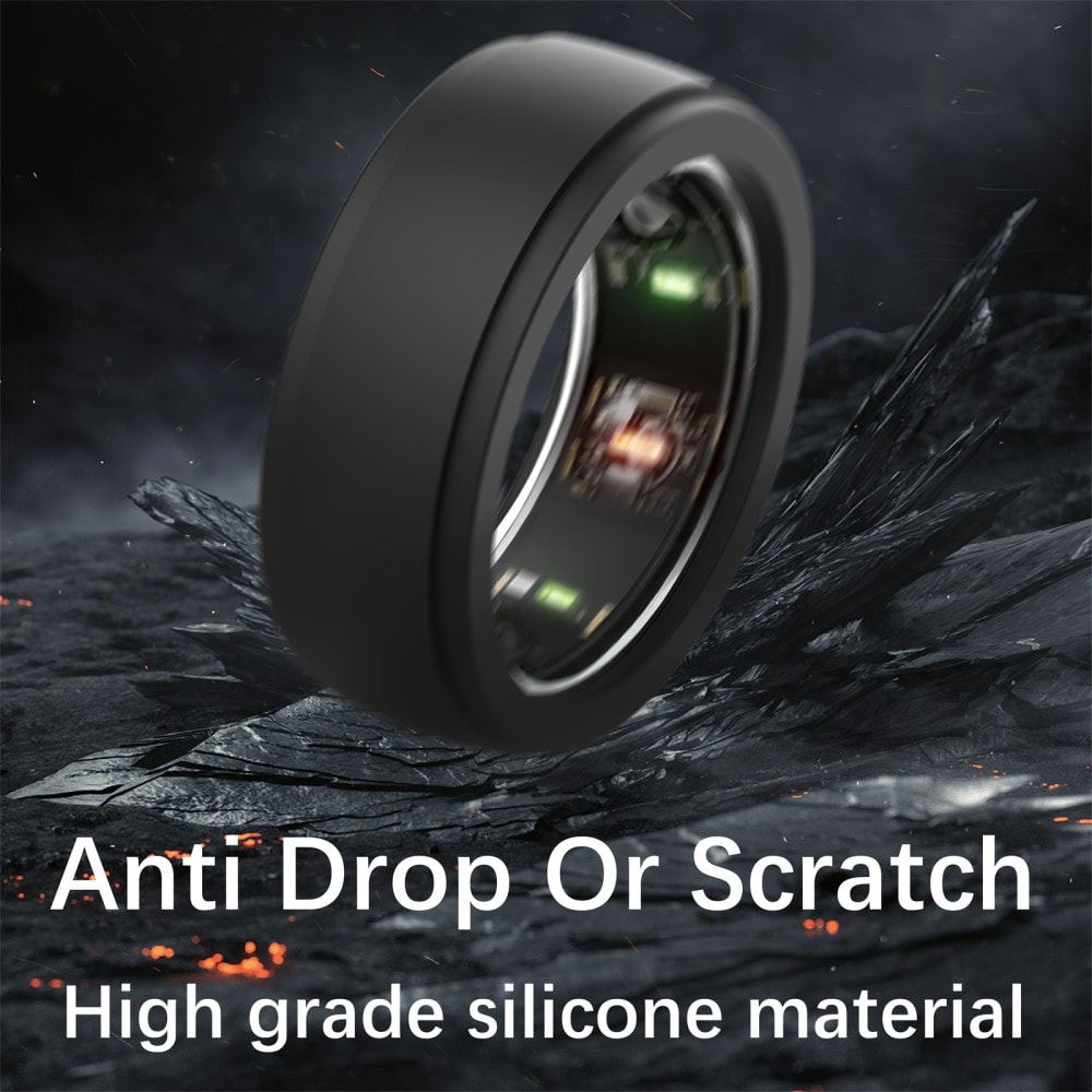 Samsung Galaxy Ring  silikonecover til str. 10-13, Sort