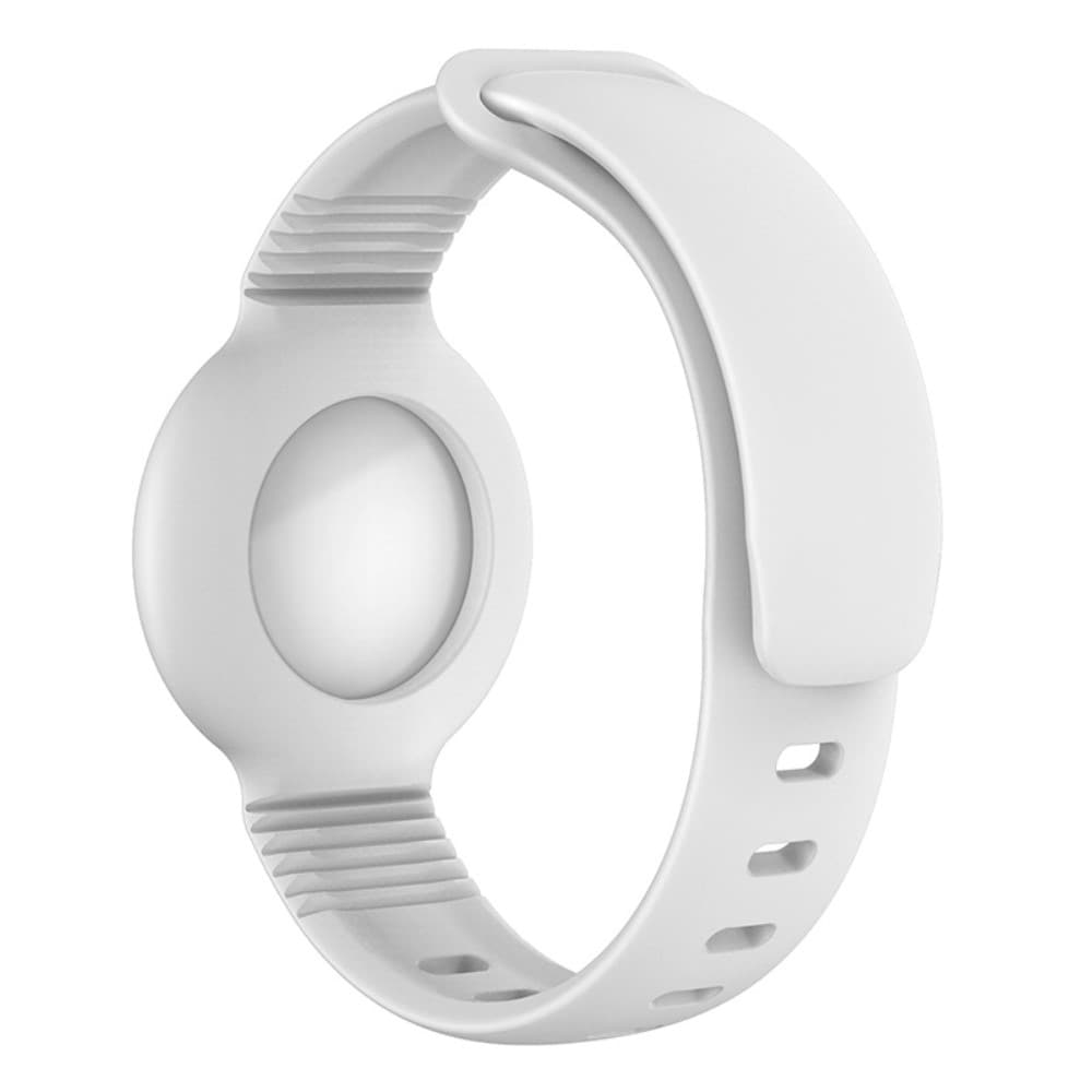 Apple AirTag Praktisk silikonearmbånd, Hvid
