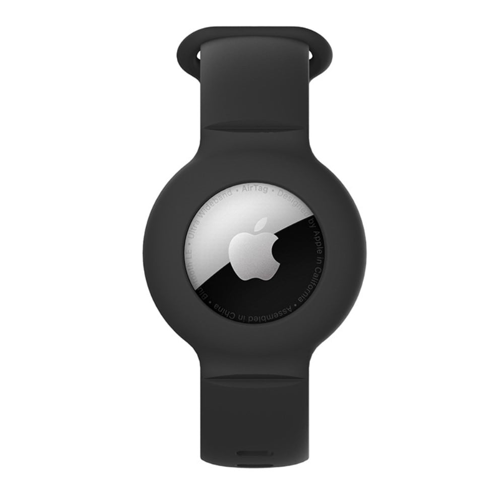 Apple AirTag Praktisk silikonearmbånd, Sort