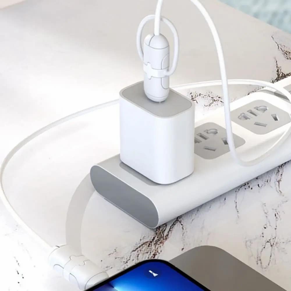 Slidstærk kabelbeskytter til USB-C til Lightning-kabel, Sort