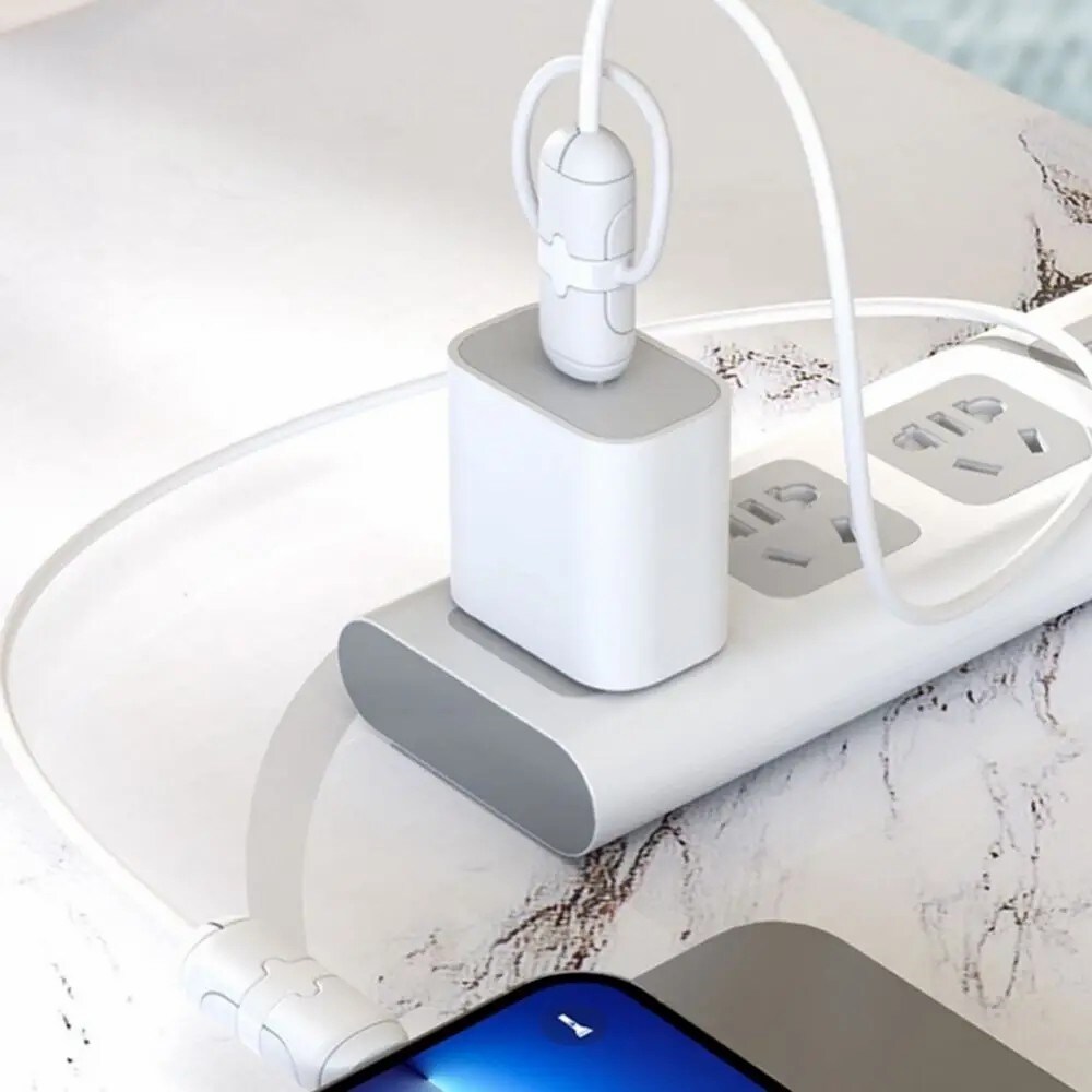 Slidstærk kabelbeskytter til USB-C til USB-A-kabel, Hvid
