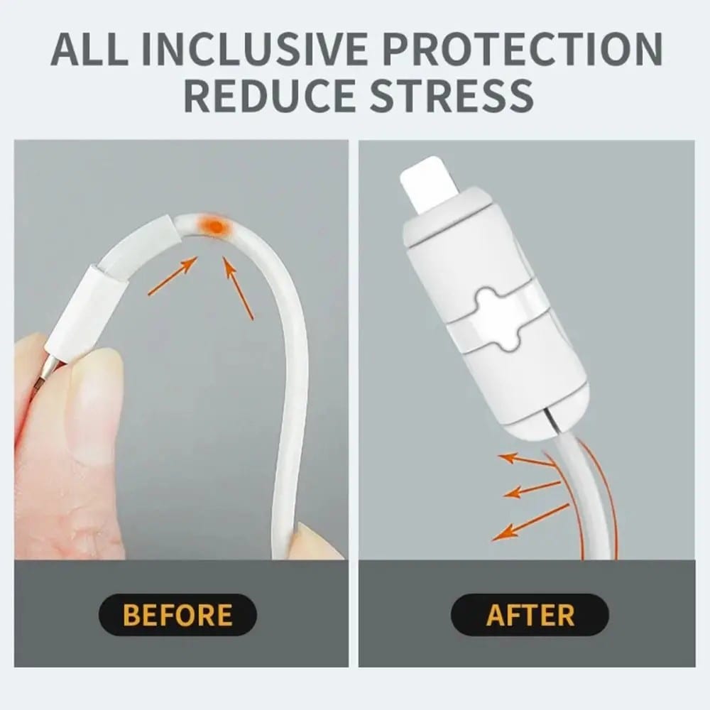 Slidstærk kabelbeskytter til USB-C til USB-C-kabel, Sort