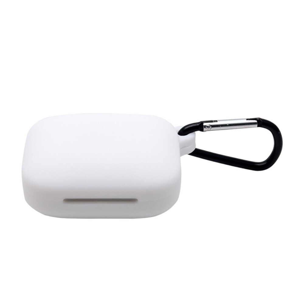 OnePlus Buds Pro Silikonecover + karabinhage, Hvid