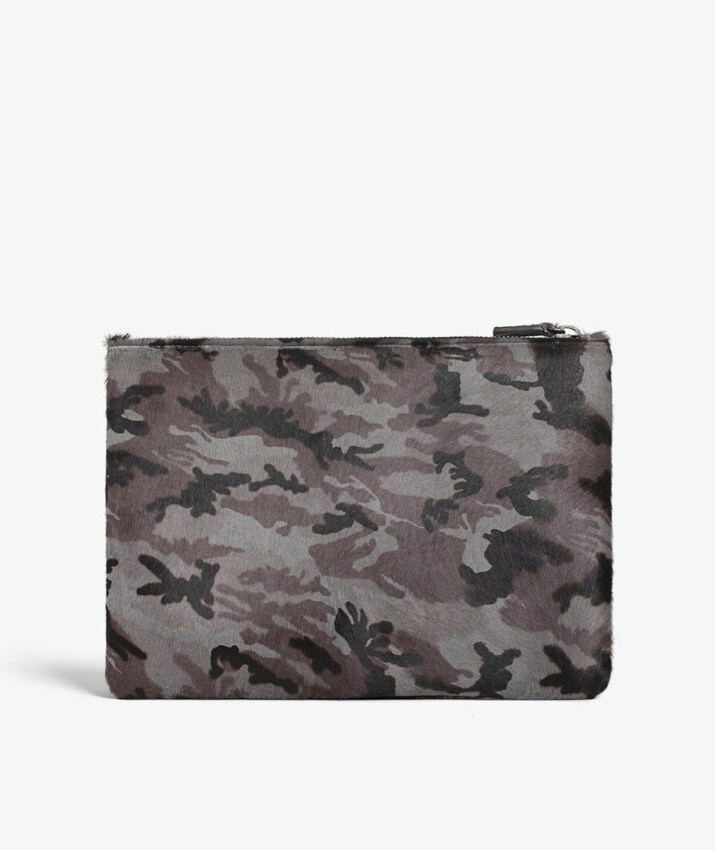 Small Clutch Pony Military Grey