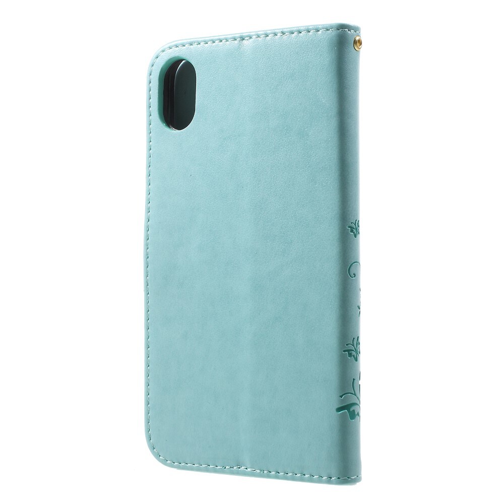 iPhone Xr Mobiletui med sommerfugle, Grøn