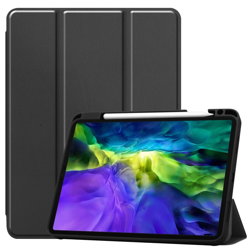 Apple iPad Pro 11 1st Gen (2018) Tri-fold etui med penneholder, Sort