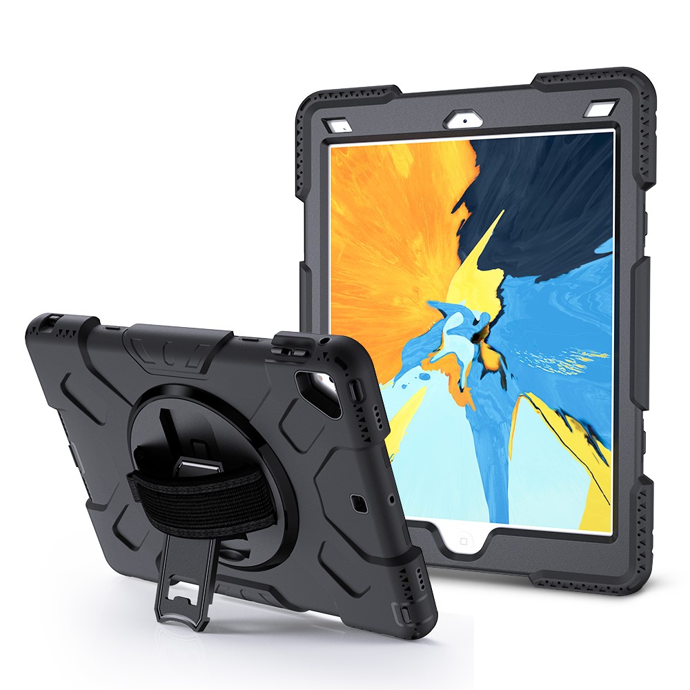 Apple iPad Pro 9.7 1st Gen (2016) Robust hybridskal med skulderrem Sort