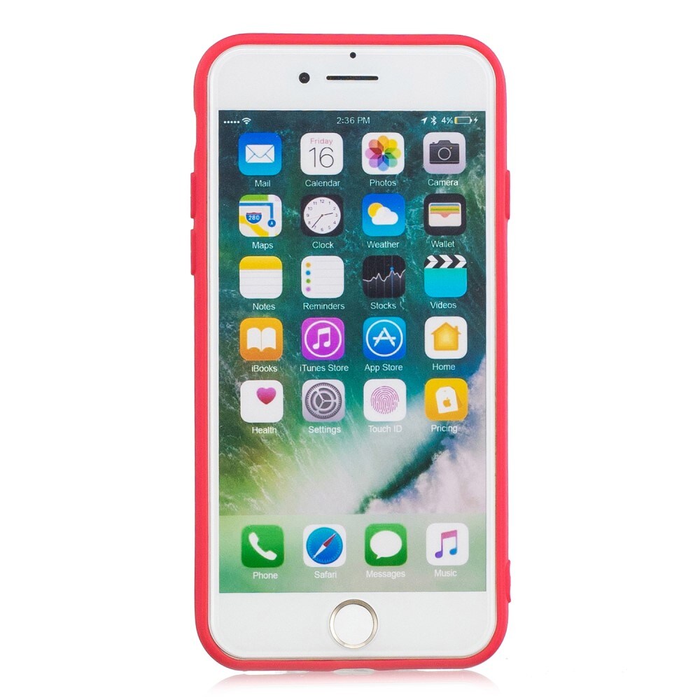 iPhone 8 Mobilcover i TPU, Rød