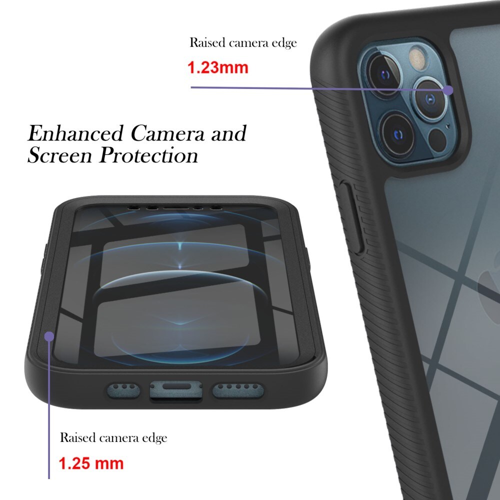 iPhone 12 Pro Max Mobilcover Full Protection, Sort