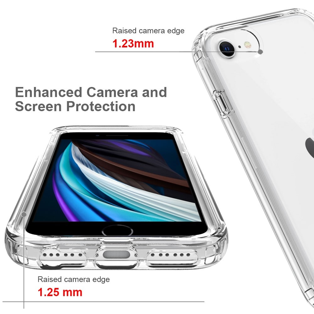 iPhone SE 2022 Mobilcover med beskyttelsesramme, Gennemsigtig