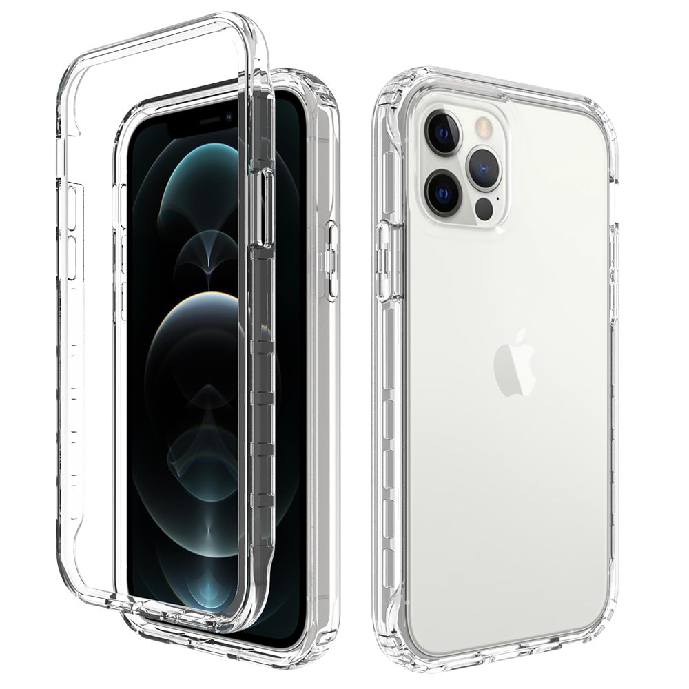 iPhone 12/iPhone 12 Pro Stødsikkert mobilcover med beskyttelsesramme Gennemsigtig