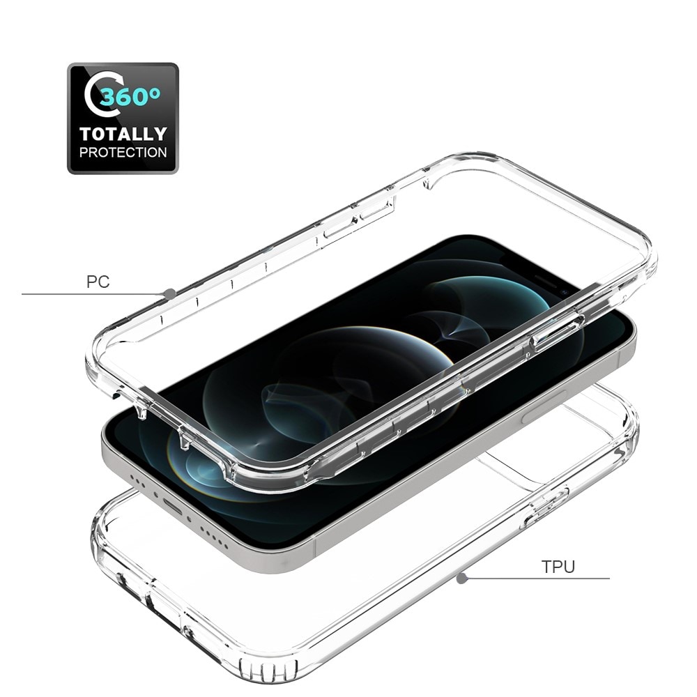 iPhone 12/iPhone 12 Pro Mobilcover med beskyttelsesramme, Gennemsigtig