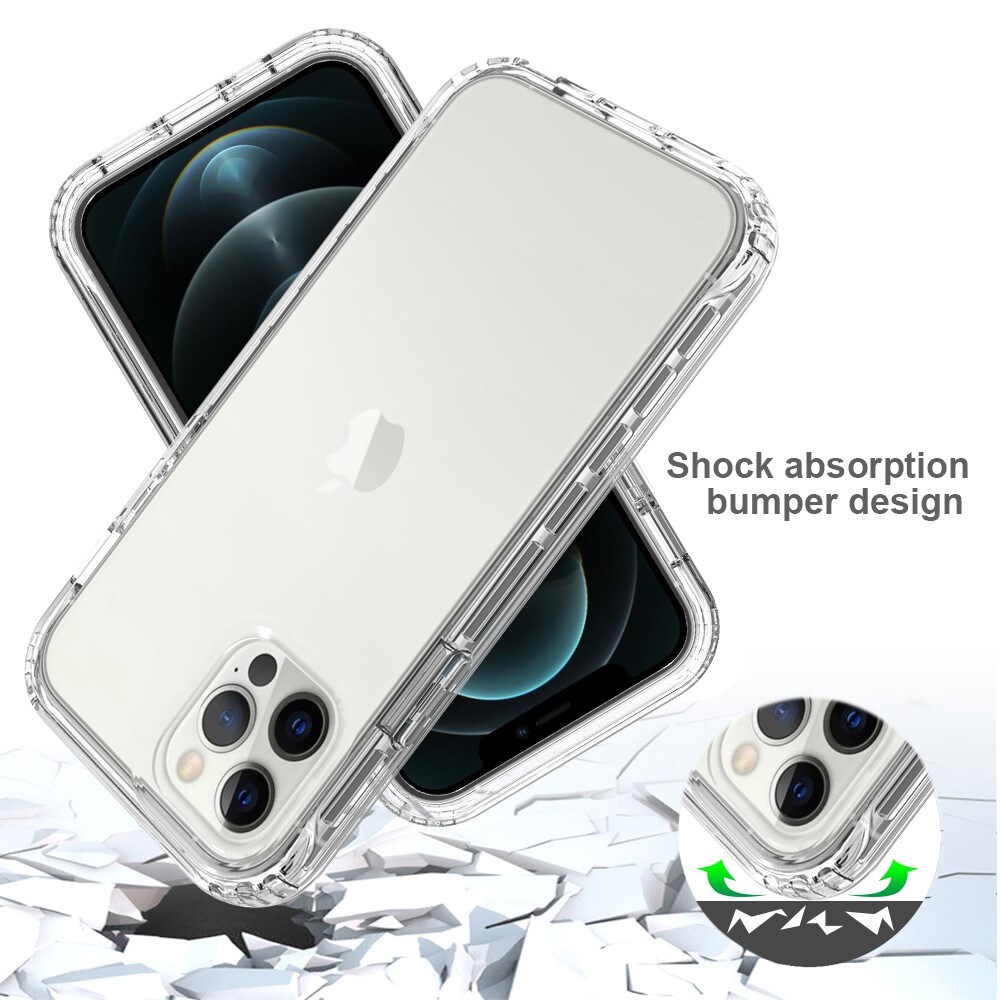 iPhone 12/iPhone 12 Pro Mobilcover med beskyttelsesramme, Gennemsigtig