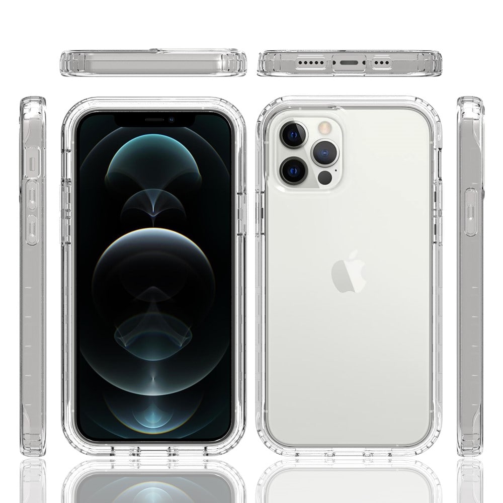 iPhone 12/iPhone 12 Pro Mobilcover med beskyttelsesramme, Gennemsigtig