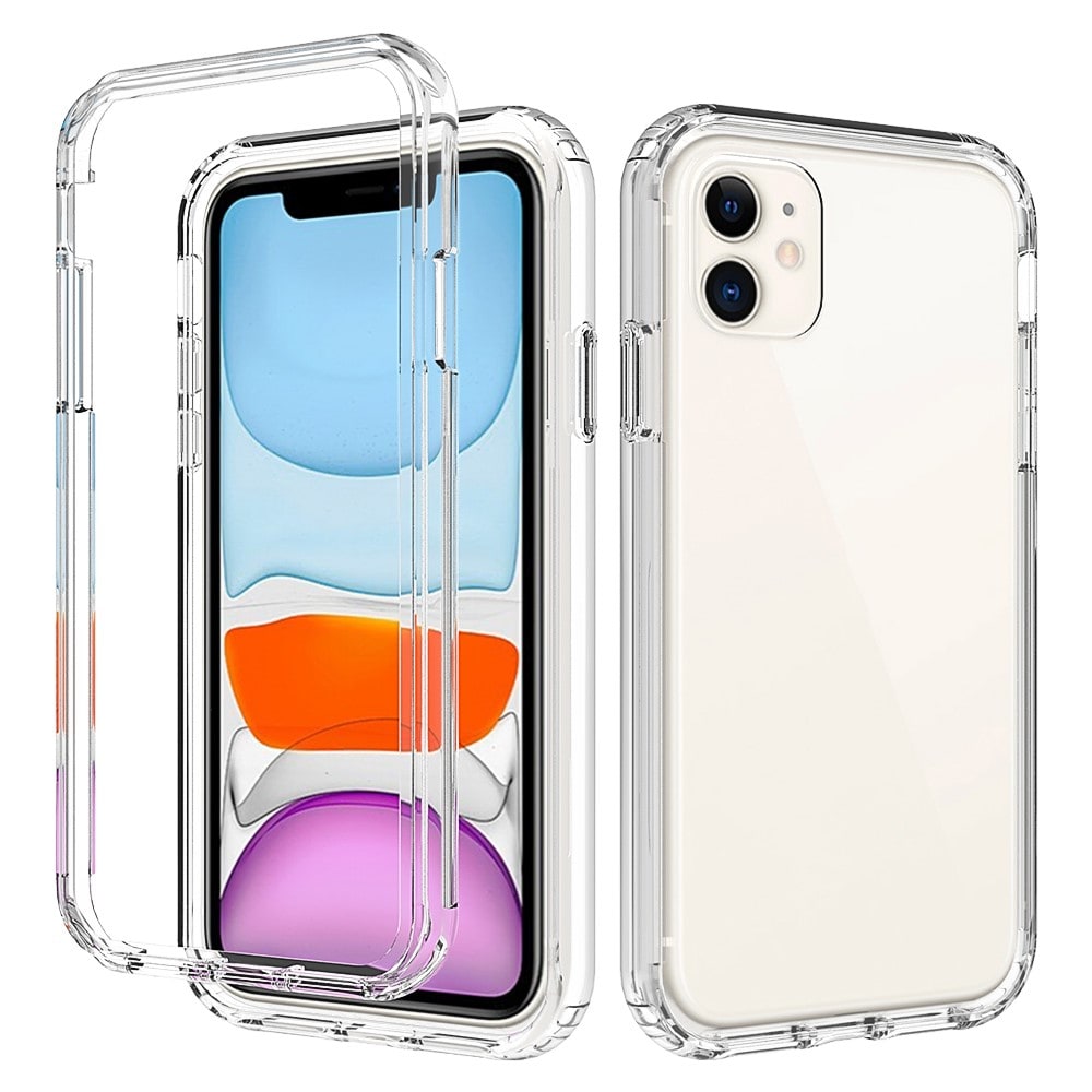 iPhone 11 Stødsikkert mobilcover med beskyttelsesramme Gennemsigtig