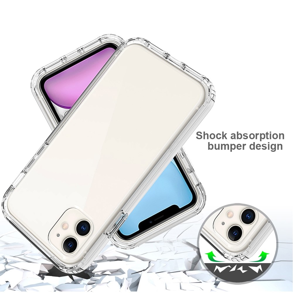 iPhone 11 Mobilcover med beskyttelsesramme, Gennemsigtig