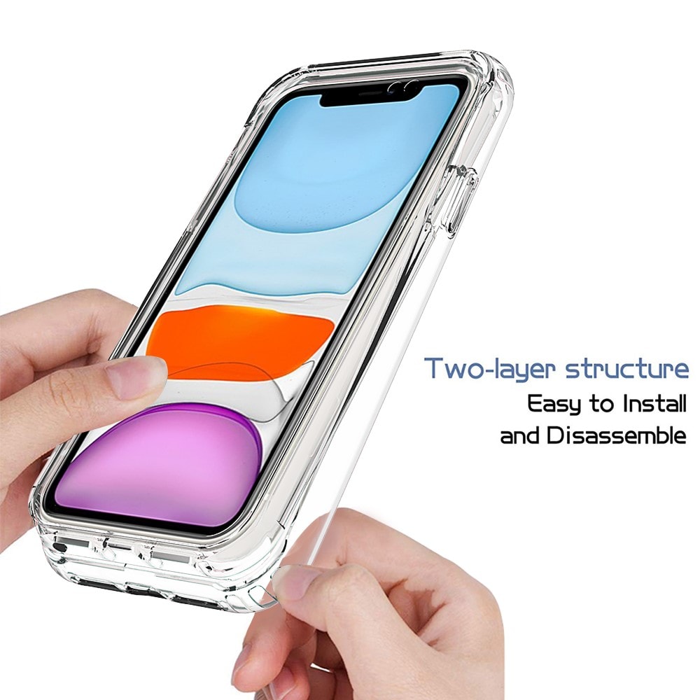 iPhone 11 Mobilcover med beskyttelsesramme, Gennemsigtig