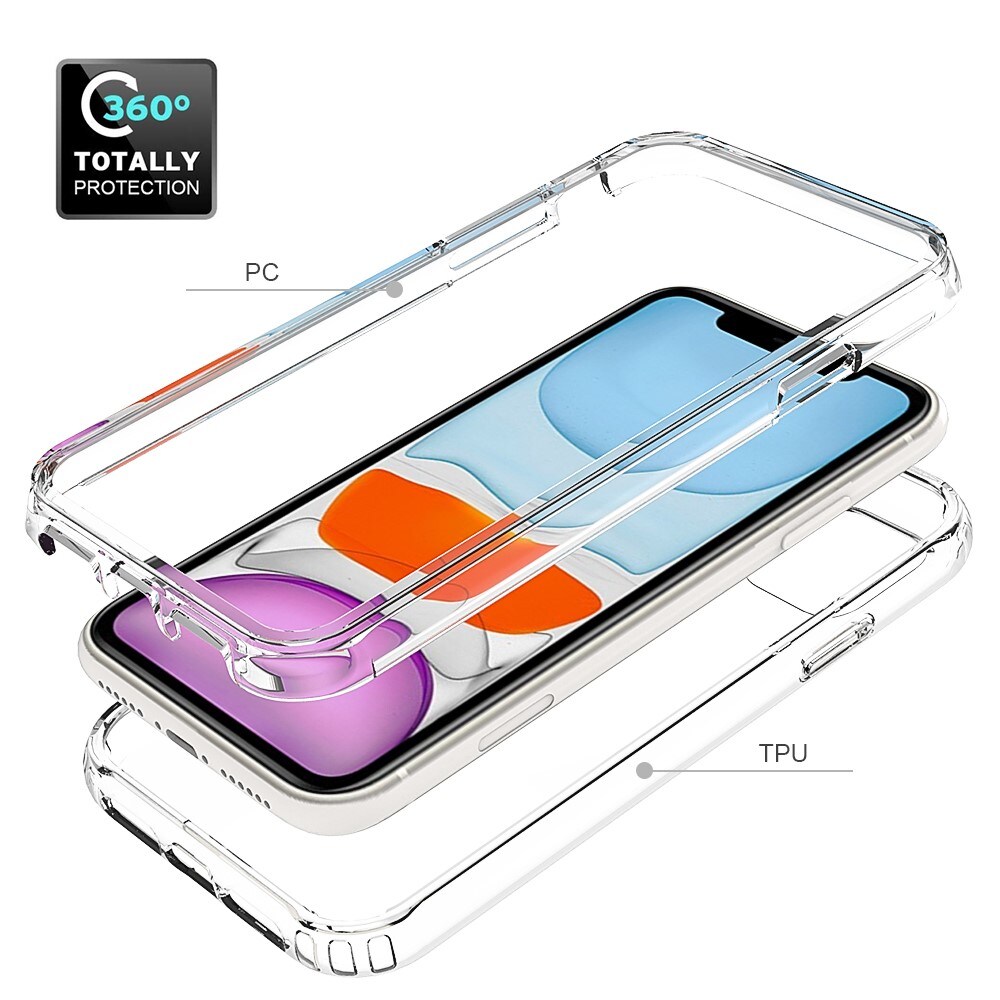 iPhone 11 Mobilcover med beskyttelsesramme, Gennemsigtig