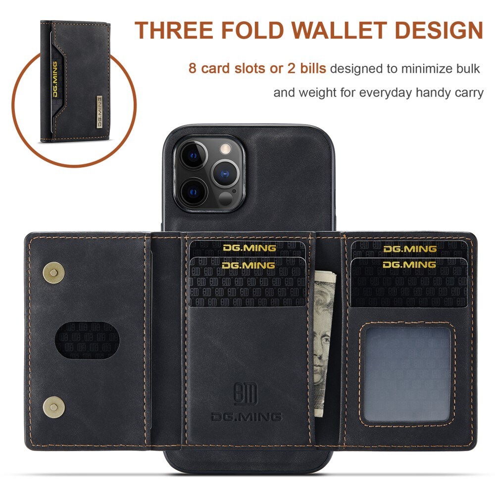 iPhone 12/iPhone 12 Pro Cover med aftagelig pung, Sort