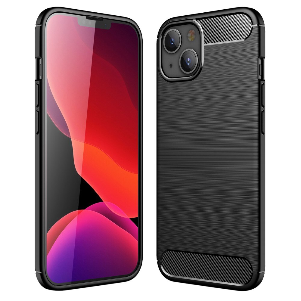 iPhone 13 TPU-cover Brushed, Sort
