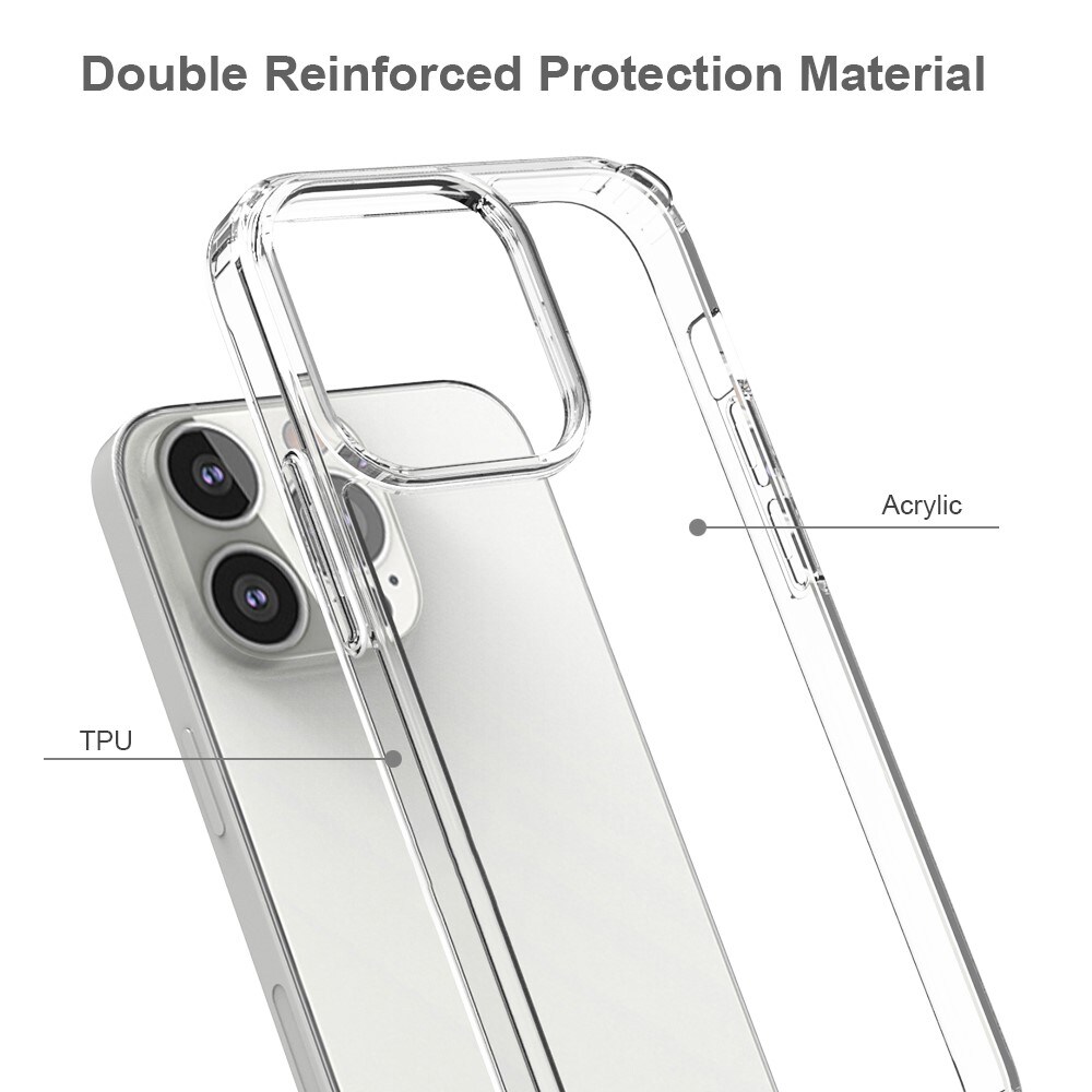 iPhone 13 Pro Crystal Hybrid-cover, Gennemsigtig