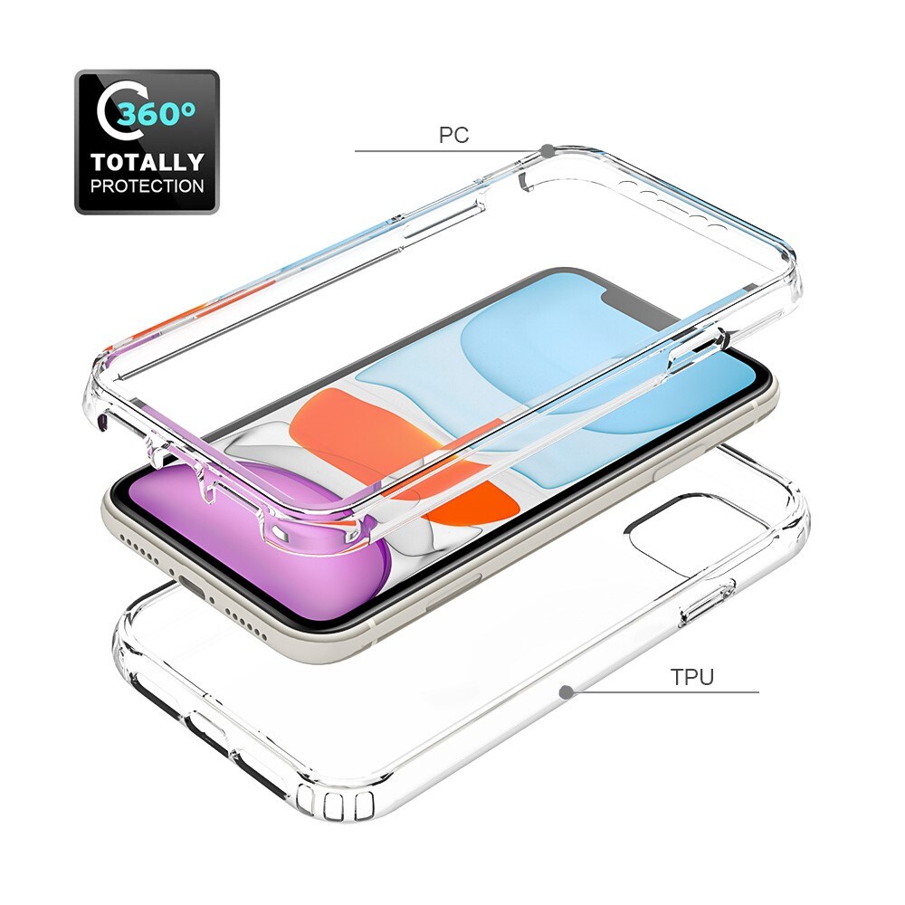 iPhone 11 Mobilcover Full Protection, Gennemsigtig