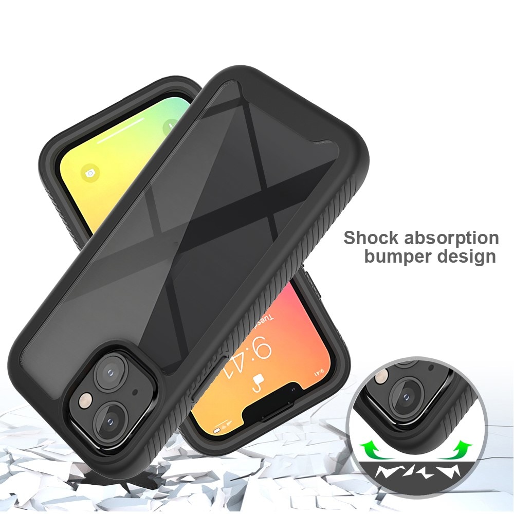 iPhone 13 Mini Mobilcover med beskyttelsesramme, Sort