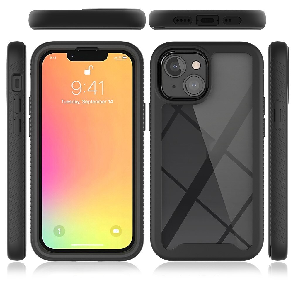 iPhone 13 Mini Mobilcover med beskyttelsesramme, Sort