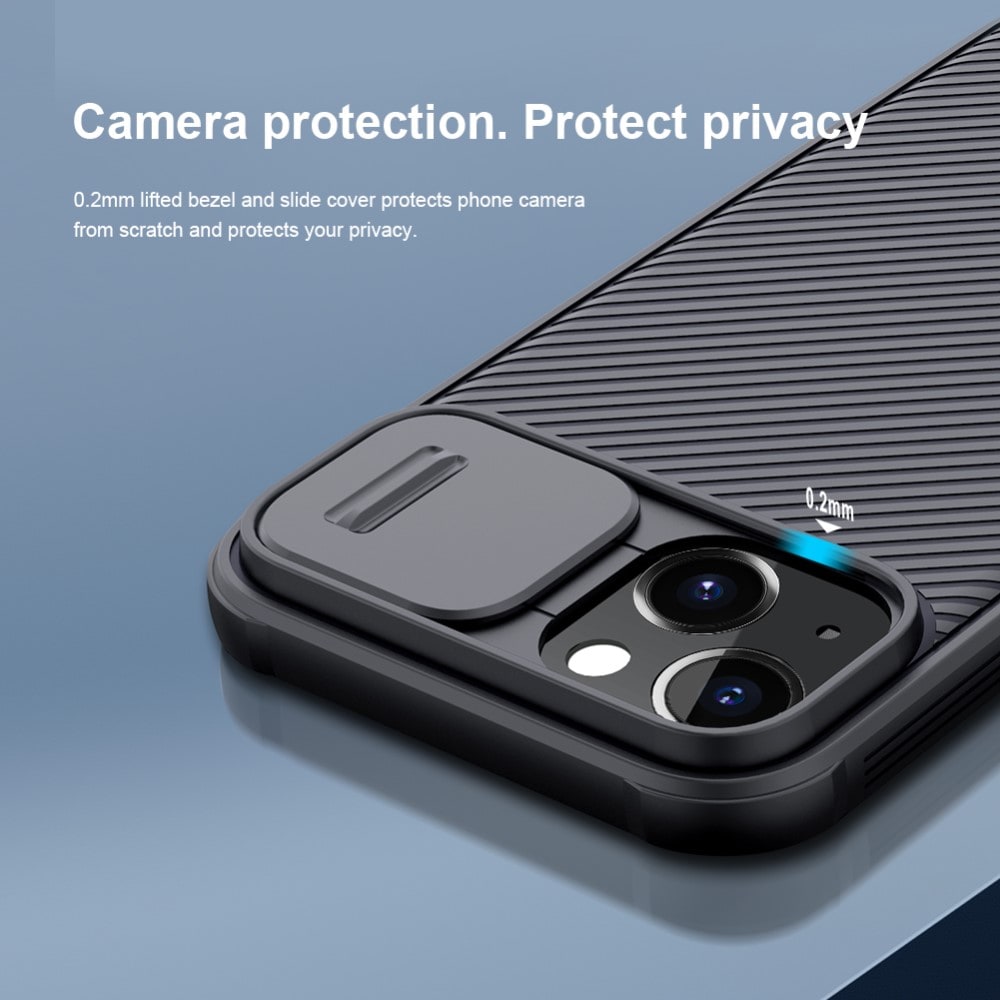 iPhone 13 Cover med kamerabeskyttelse - CamShield, Sort