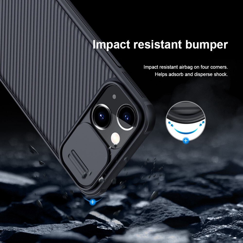 iPhone 13 Mini Cover med kamerabeskyttelse - CamShield, Sort