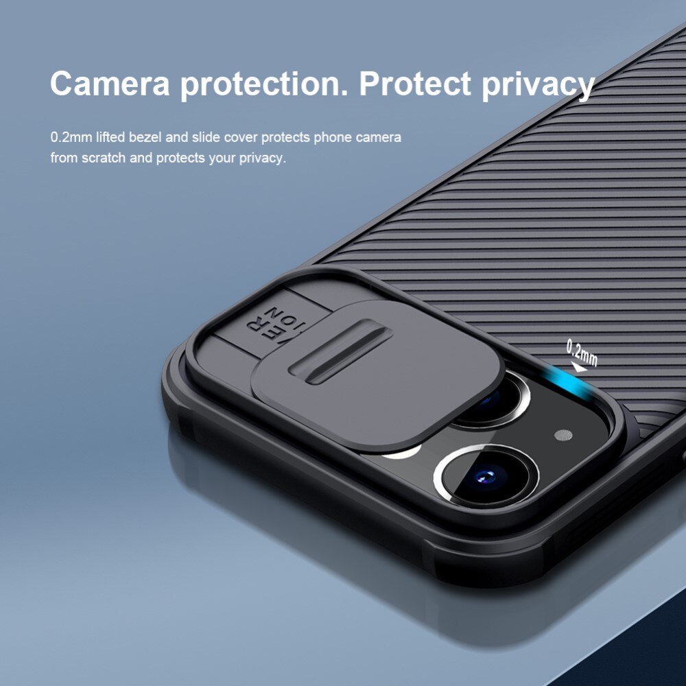 iPhone 13 Mini Cover med kamerabeskyttelse - CamShield, Sort