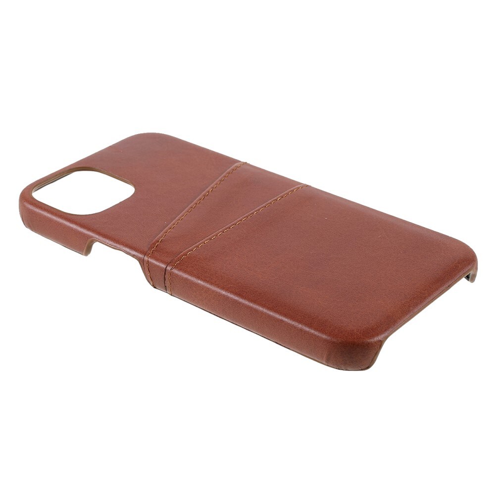 iPhone 13 Mini Smart cover med 2 kortholdere, Brun