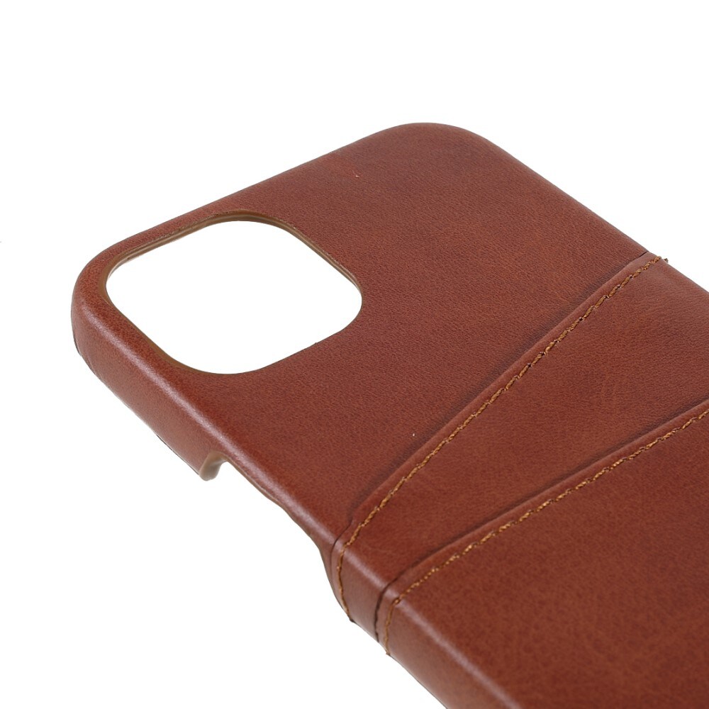 iPhone 13 Mini Smart cover med 2 kortholdere, Brun