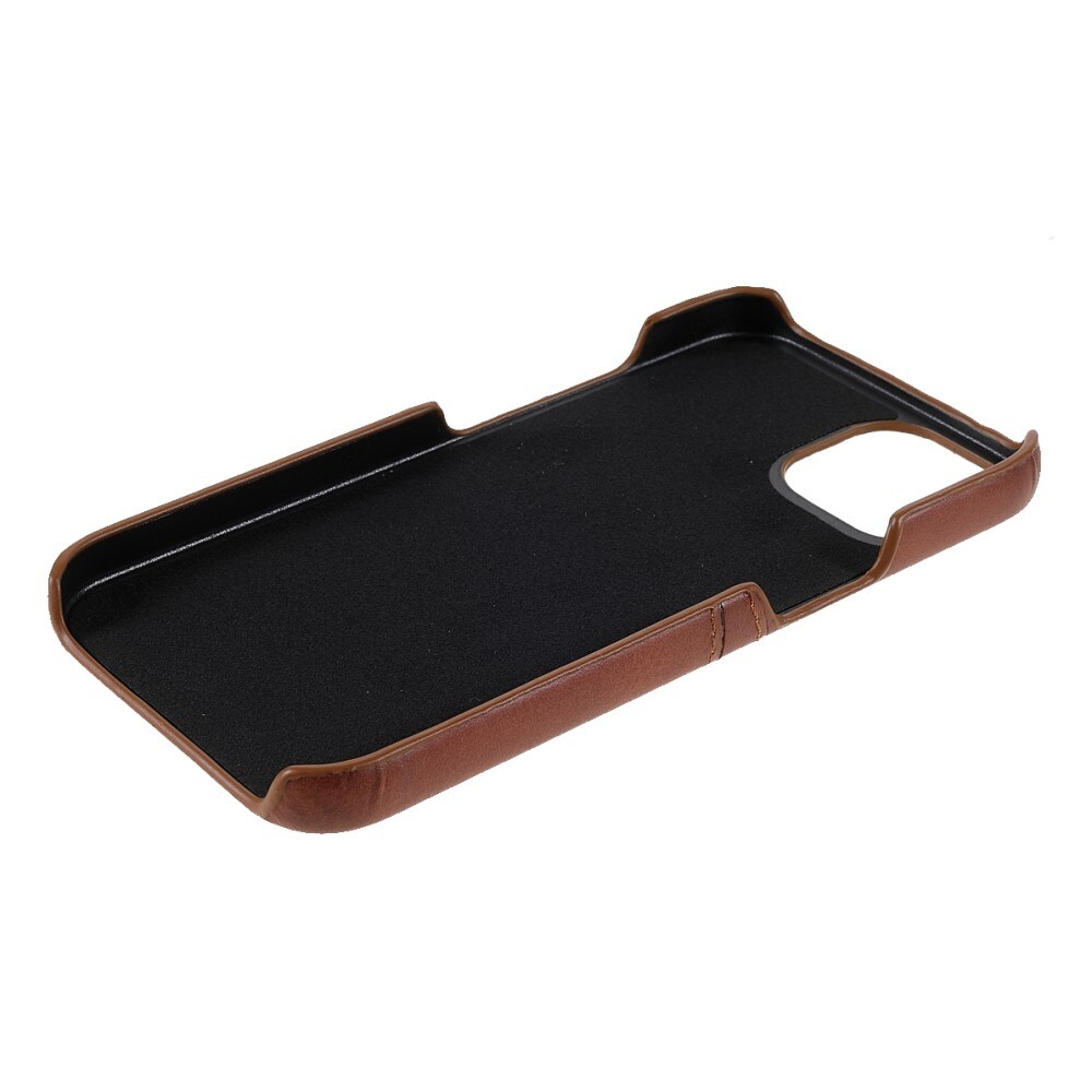 iPhone 13 Mini Smart cover med 2 kortholdere, Brun