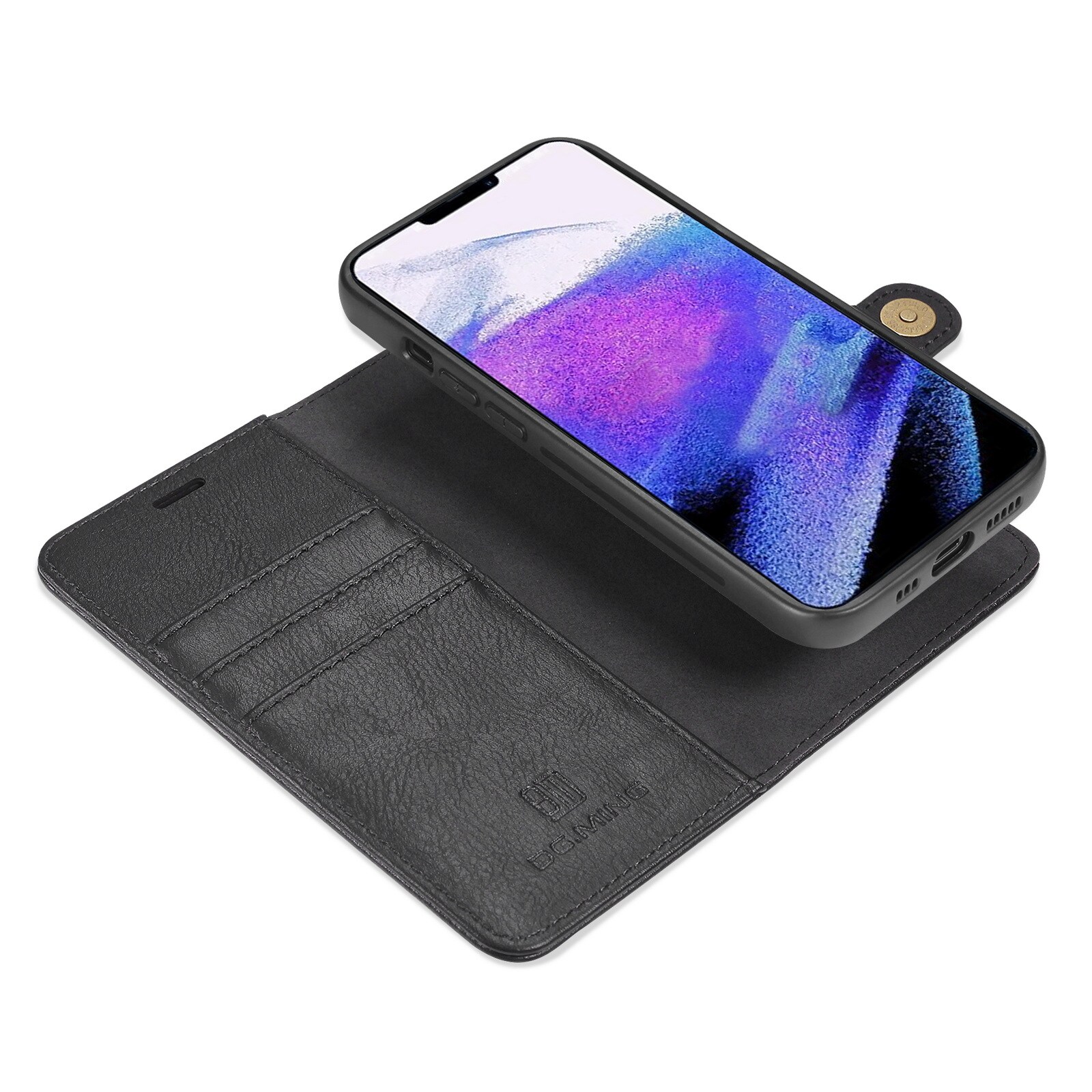 iPhone 13 Pro Pungetui med aftageligt cover, Black