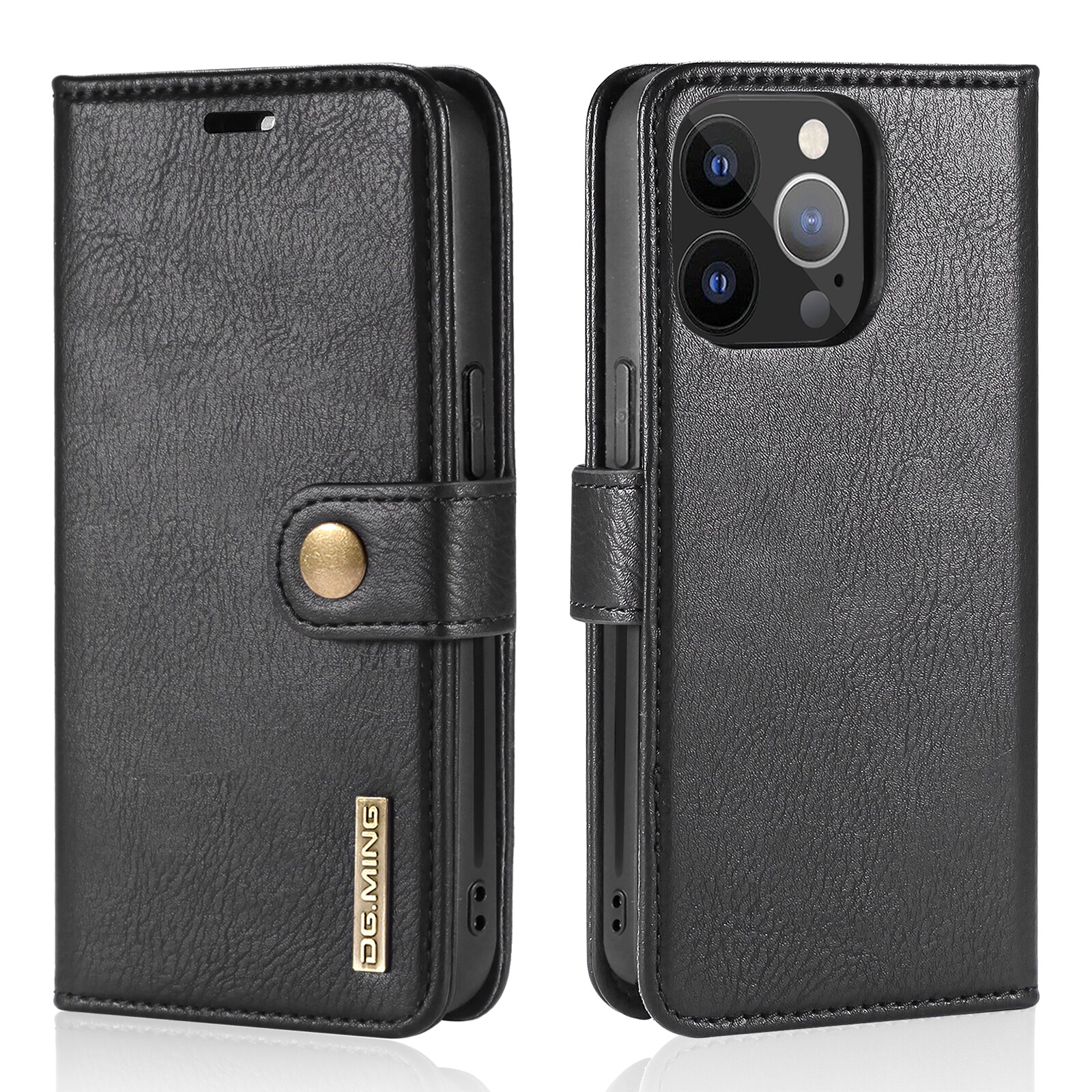 iPhone 13 Pro Pungetui med aftageligt cover, Black