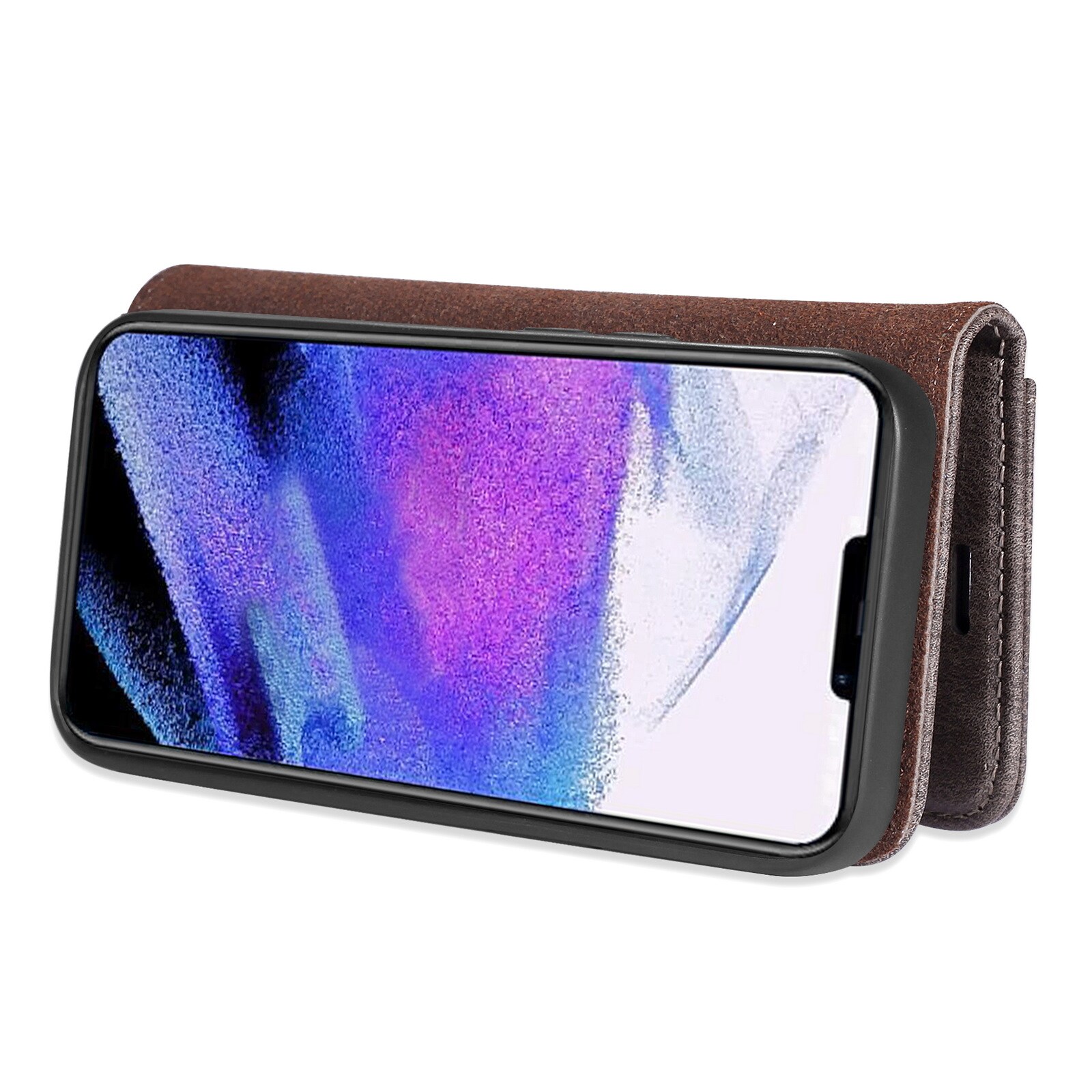iPhone 13 Pro Pungetui med aftageligt cover, Brown