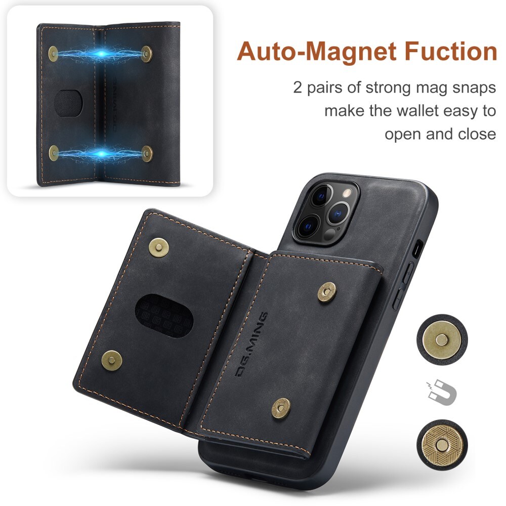 iPhone 13 Mini Cover med aftagelig pung, Sort