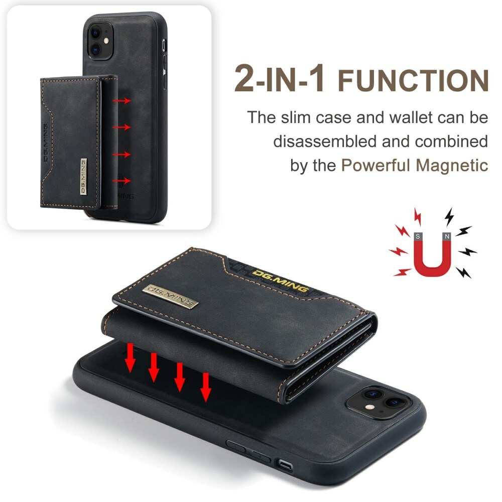 iPhone 11 Cover med aftagelig pung, Sort