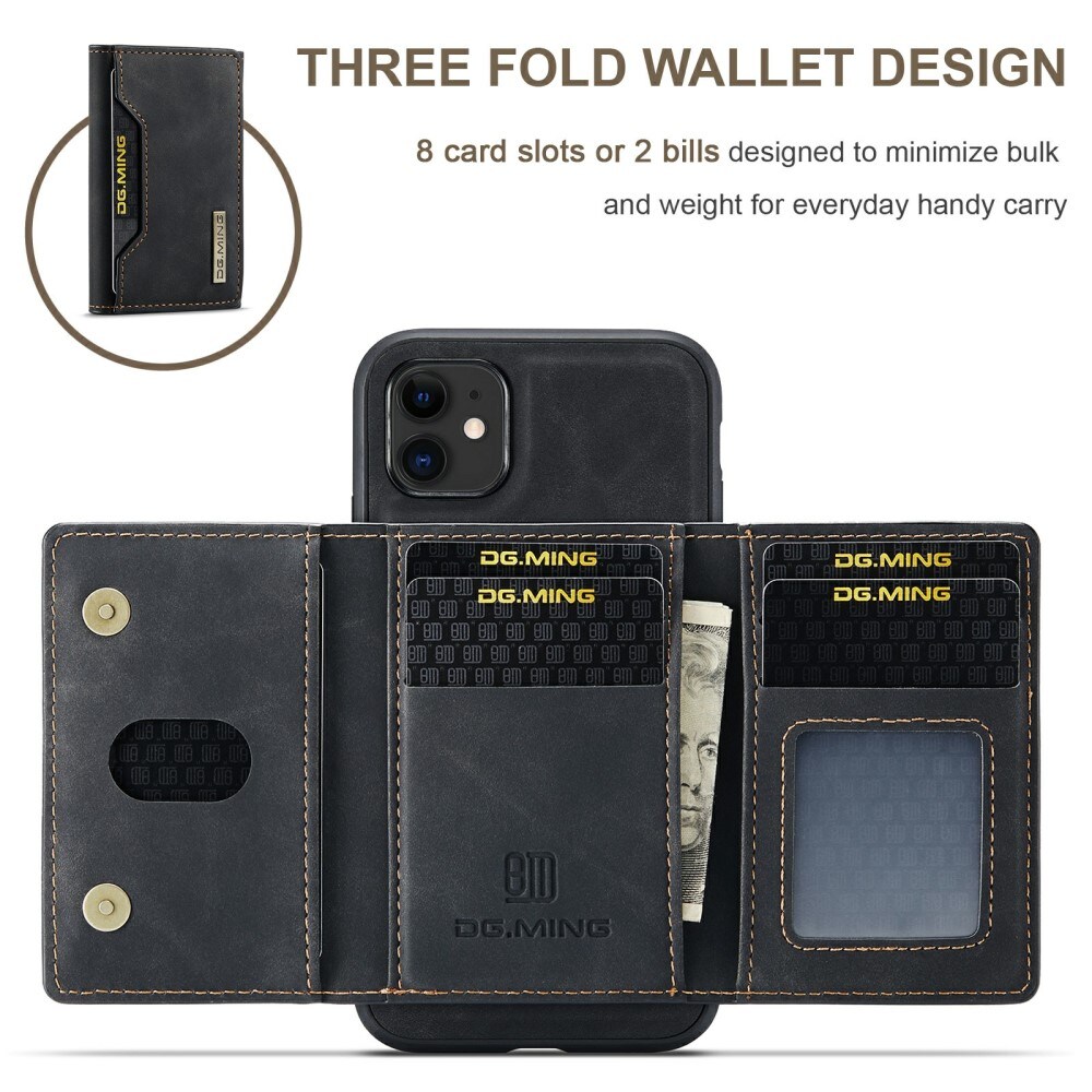 iPhone 11 Cover med aftagelig pung, Sort