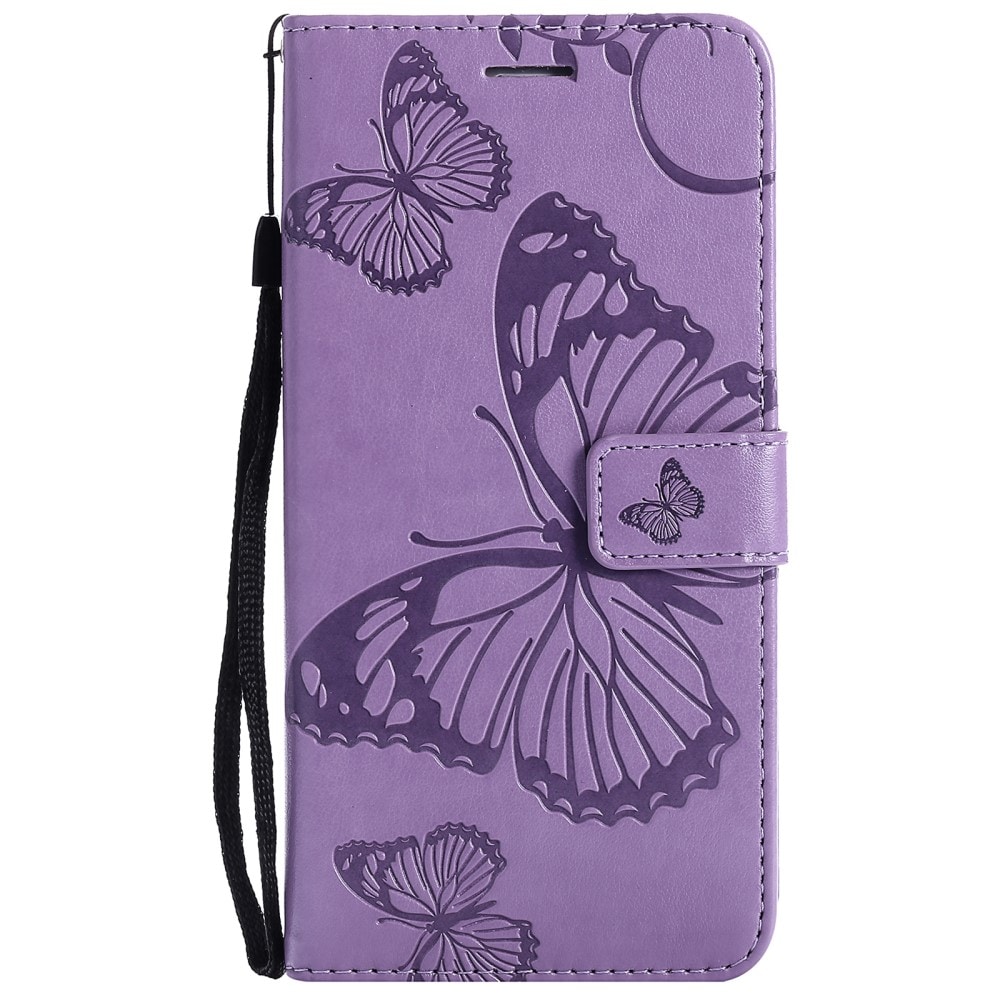 iPhone 13 Mobiletui med sommerfugle, Lilla