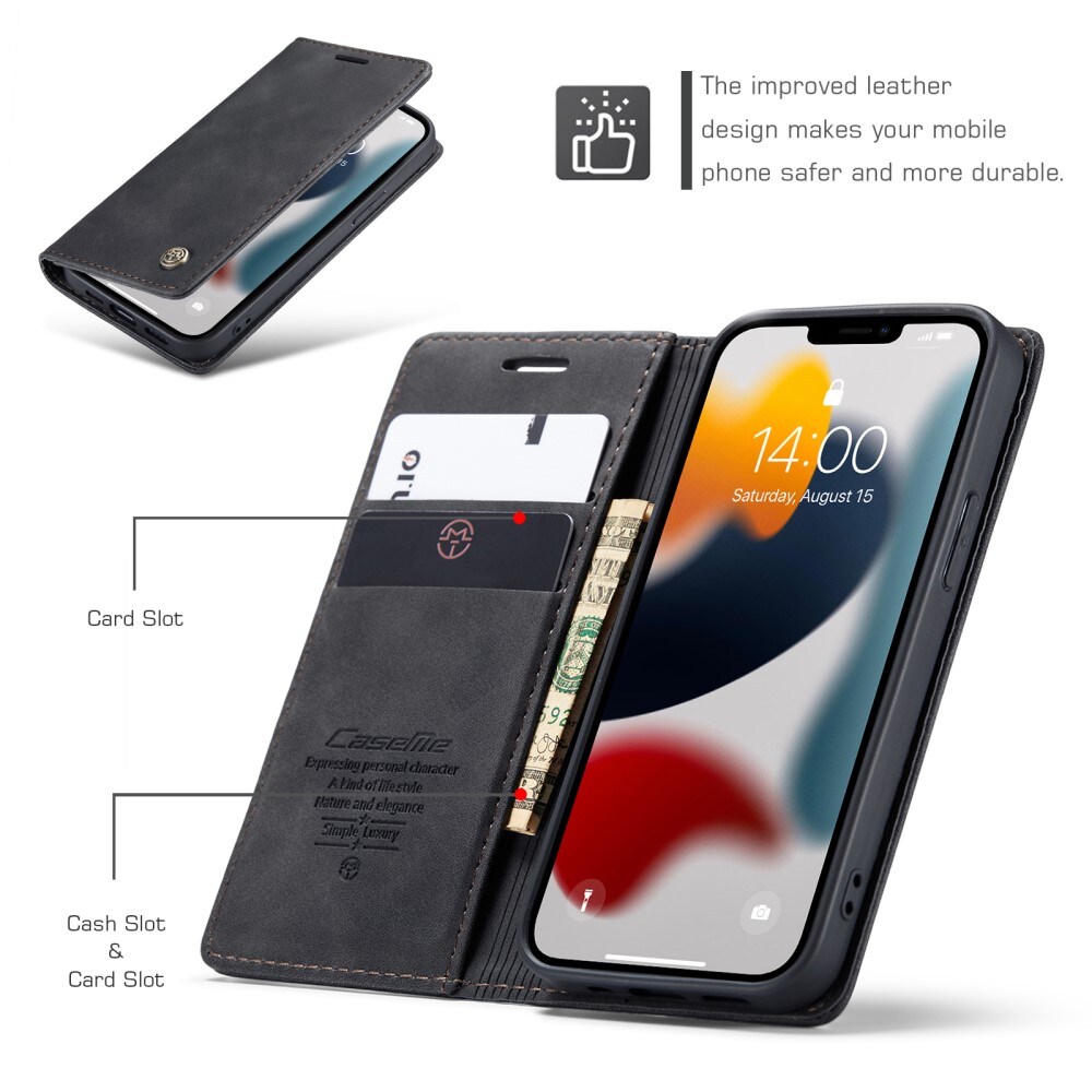 iPhone 13 Mini Slankt pungetui, Sort