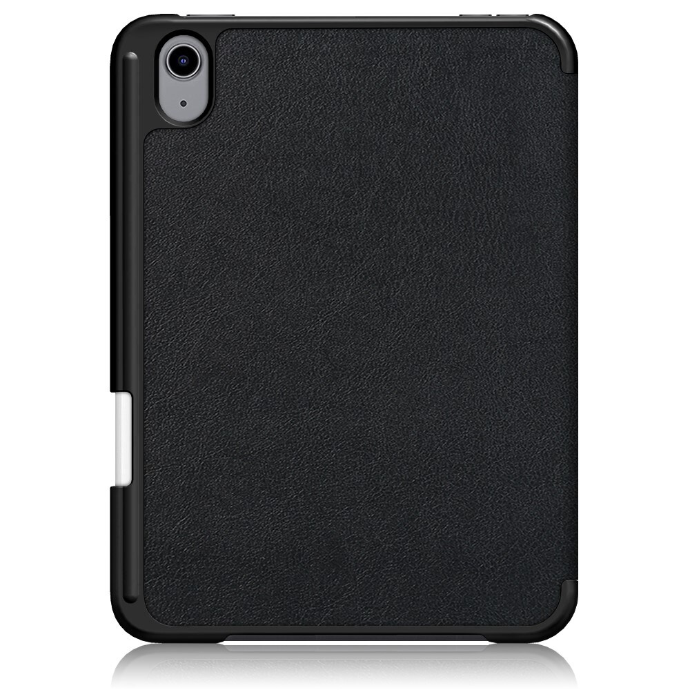 Apple iPad Mini 7th Gen (2024) Tri-fold etui med penneholder, Sort