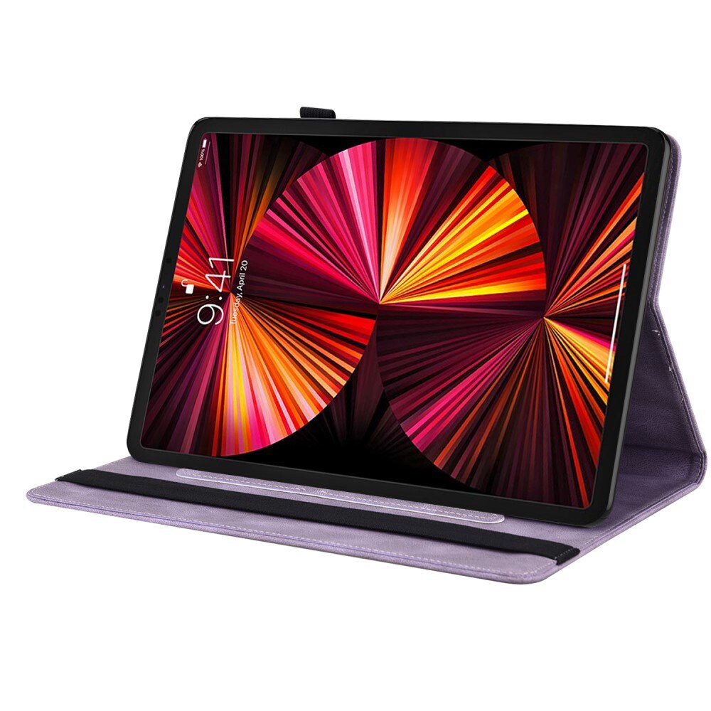 Apple iPad Pro 11 3rd Gen (2021) Etui med sommerfugle, Lilla