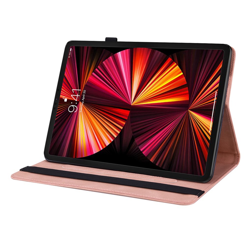 Apple iPad Pro 11 4th Gen (2022) Etui med sommerfugle, Lyserød