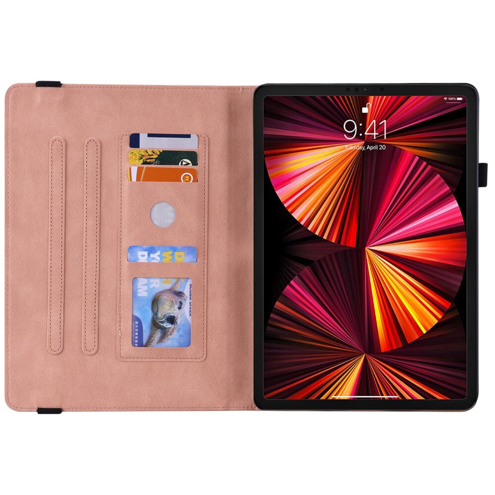 Apple iPad Pro 11 4th Gen (2022) Etui med sommerfugle, Lyserød