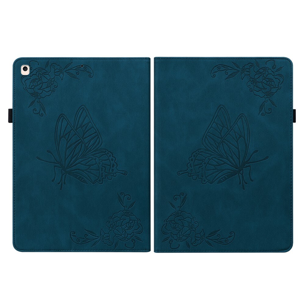 Apple iPad 10.2 9th Gen (2021) Etui med sommerfugle, Blå