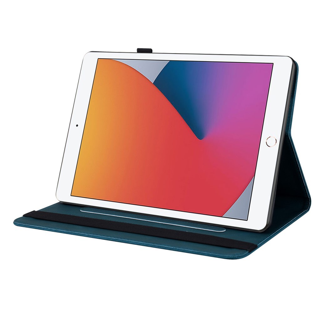Apple iPad 10.2 9th Gen (2021) Etui med sommerfugle, Blå