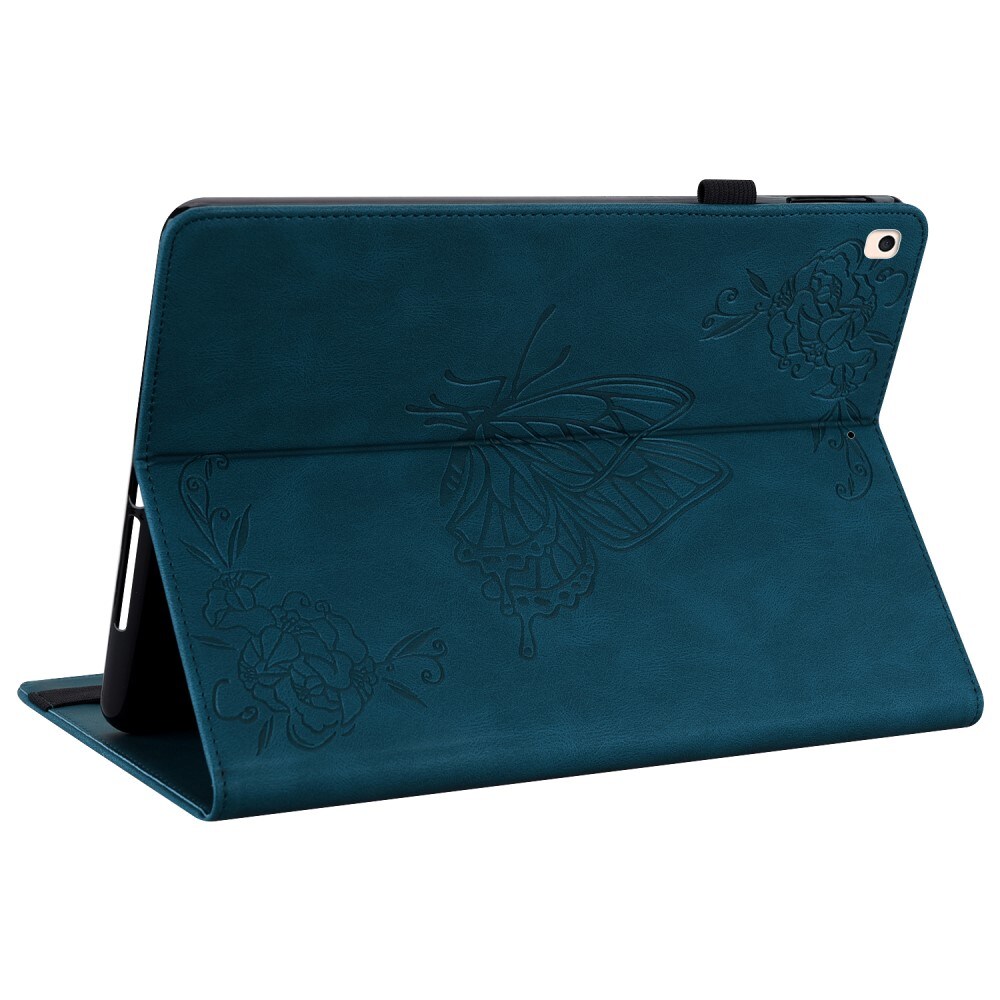Apple iPad 10.2 9th Gen (2021) Etui med sommerfugle, Blå