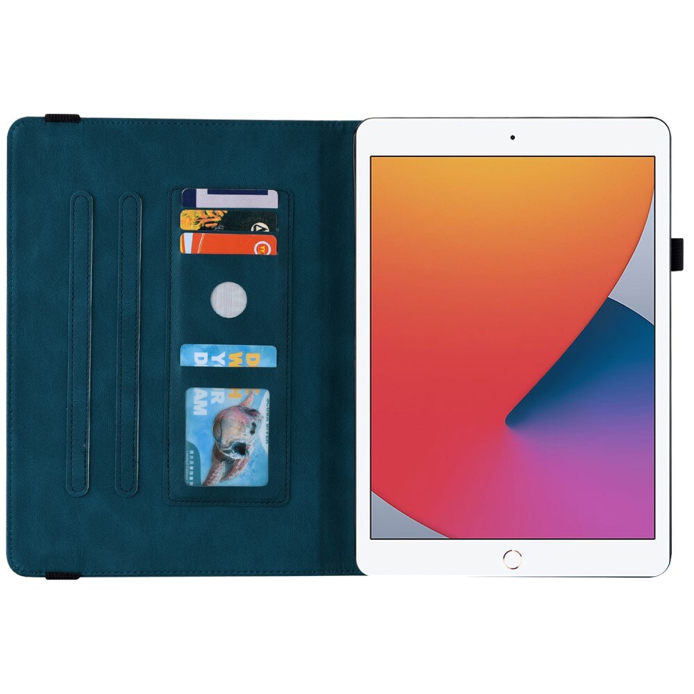 Apple iPad 10.2 9th Gen (2021) Etui med sommerfugle, Blå